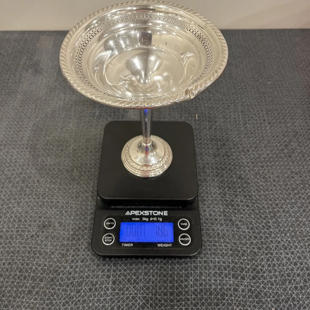 Antique Vtg Hamilton Sterling Silver Compote Candy Dish 6.75
